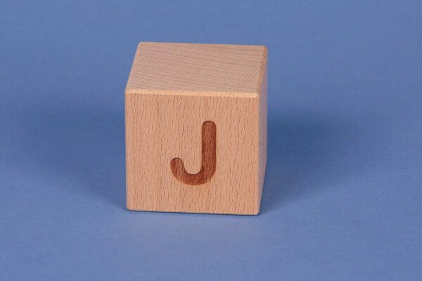 Letter cubes J positive