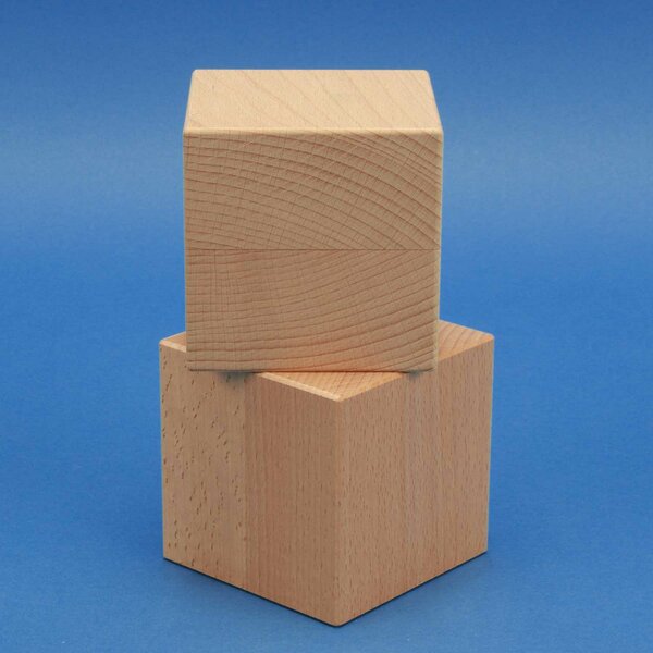 Wooden cube 80 mm for laser engraving and printing