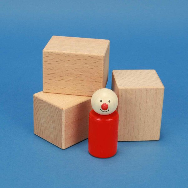 wooden blocks 6 x 4,5 x 4,5 cm beech