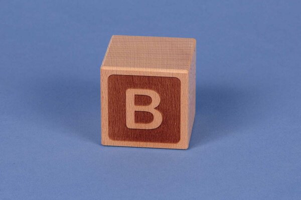 Letter cubes B negative