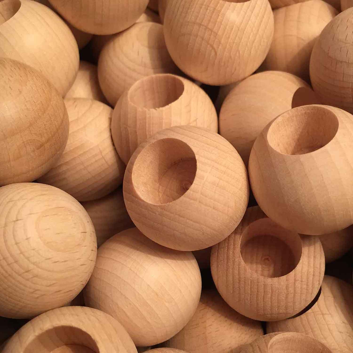 wooden balls with special holes