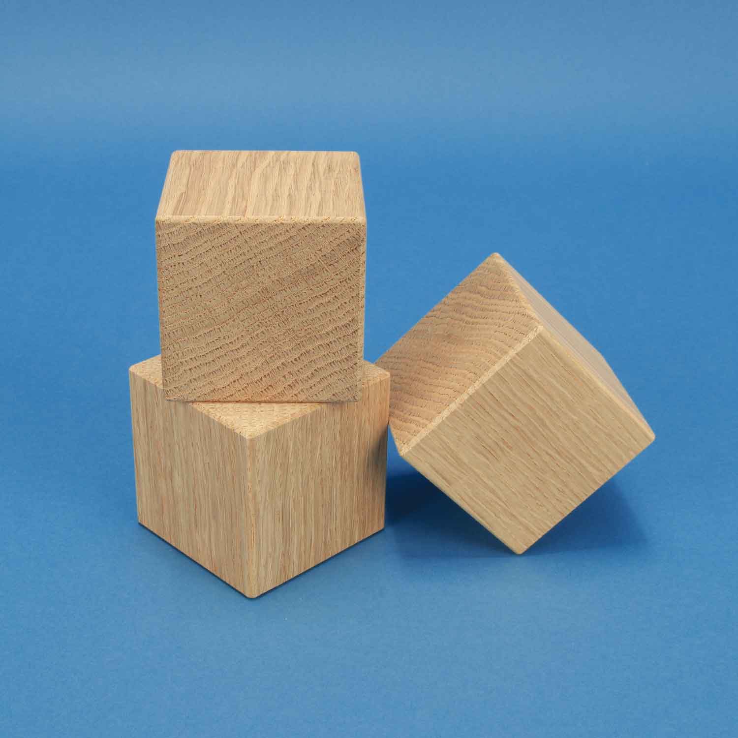 wooden cubes from oak