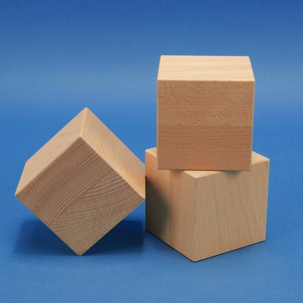 Wooden cube 100 mm for laser engraving and printing
