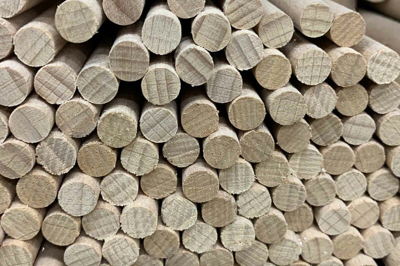 Beech wood round rods
