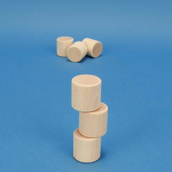 wooden block round Ø 3 x 3 cm