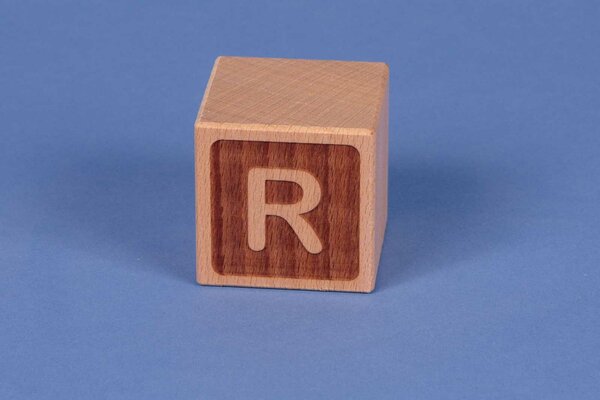 Letter cubes R negative