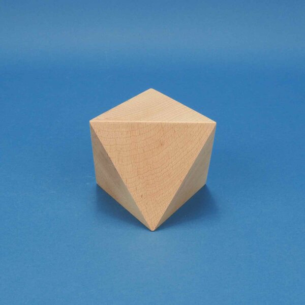 Platonic solid Octahedron made of beech 10 cm