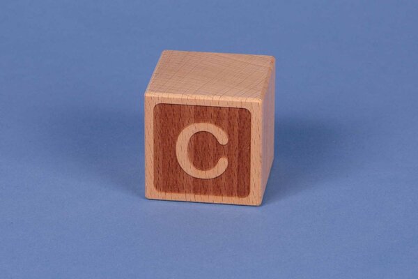 Letter cubes C negative