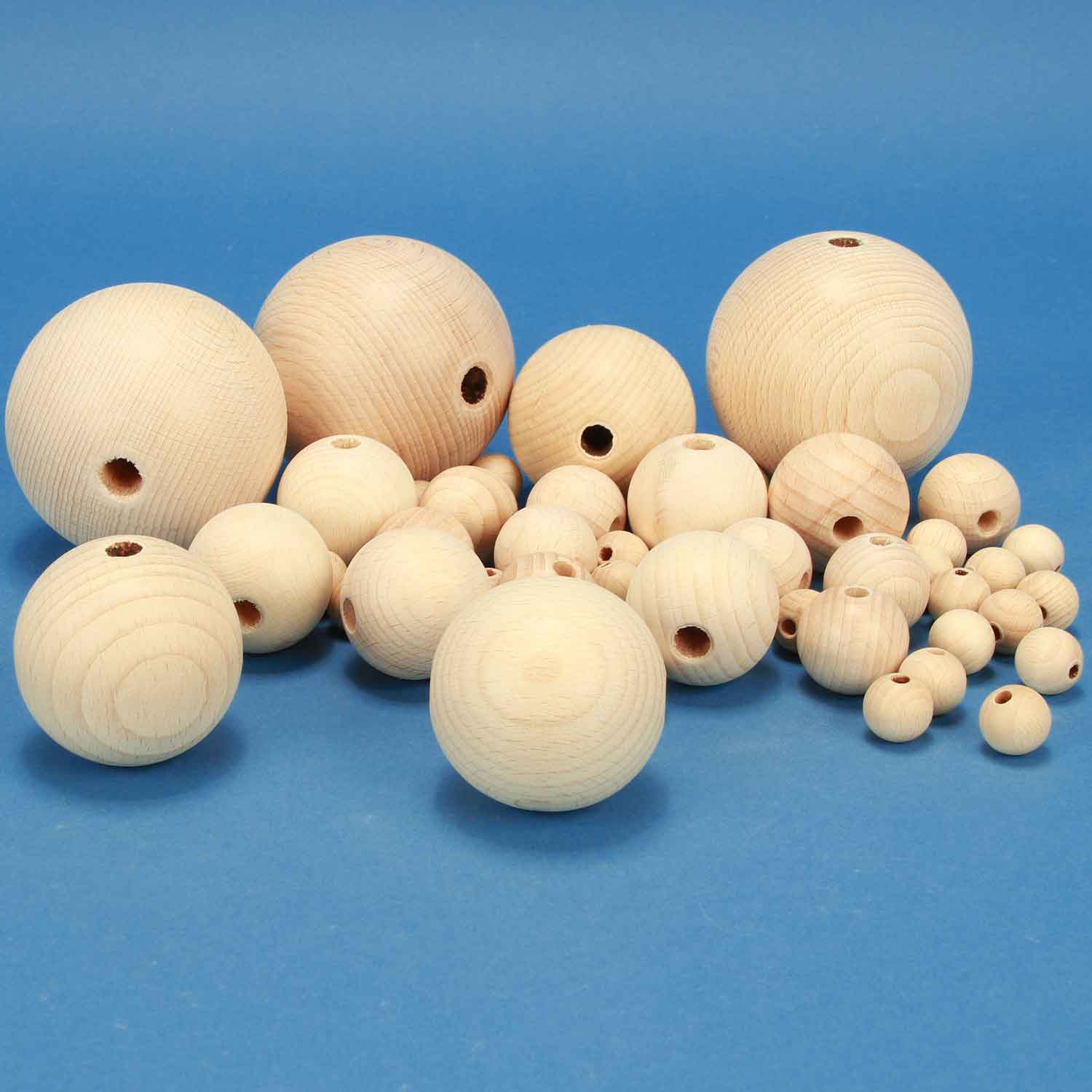 full drilled wooden balls 