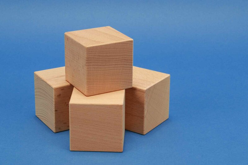 wooden cubes from Beechwood