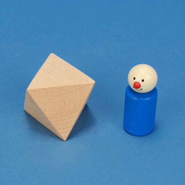 Platonic solid Octahedron made of beech 6 cm