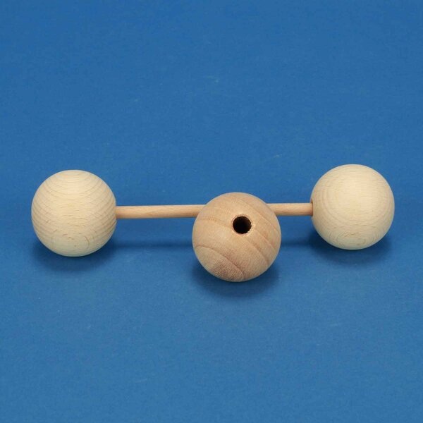 wooden balls beech Ø 35mm half drilled 8mm