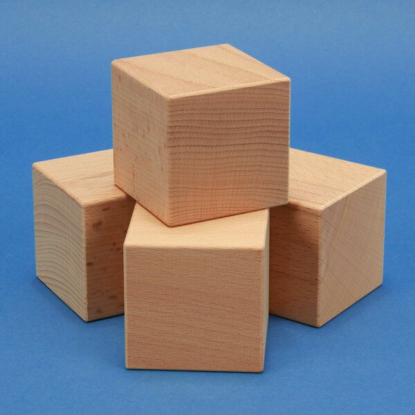large wood cubes 6 cm