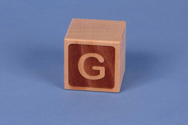 Letter cubes G negative